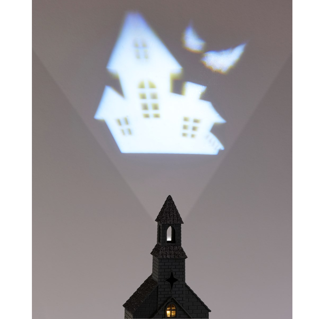 LED Church Water Lantern w/Projector - Skeletons