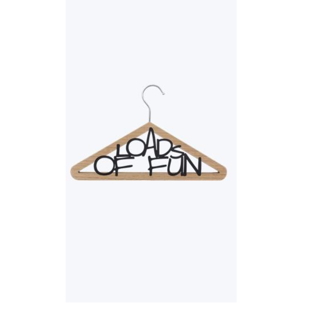 Wood And Metal Clothes Hanger Laundry Sign