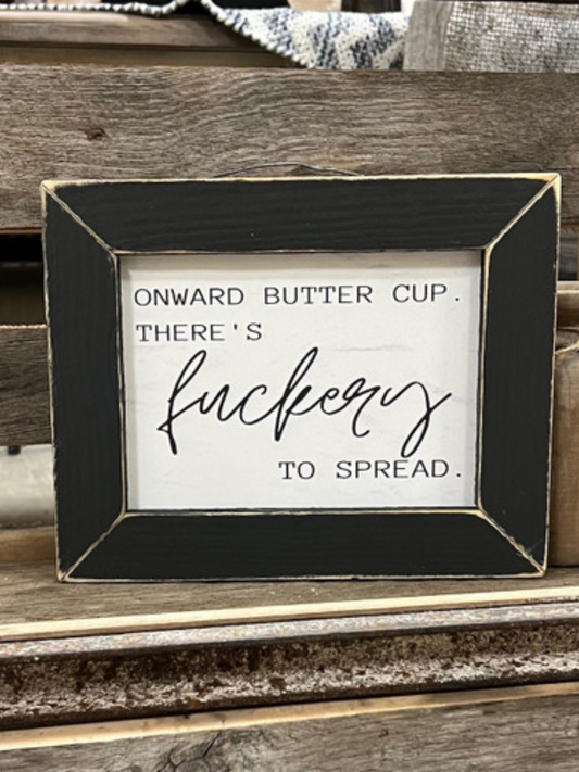 Onward Buttercup Black Frame Picture