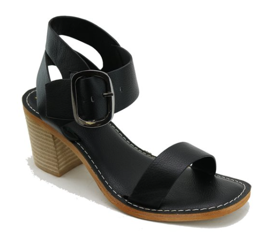 Beast Black Senna Ankle Strap Heel