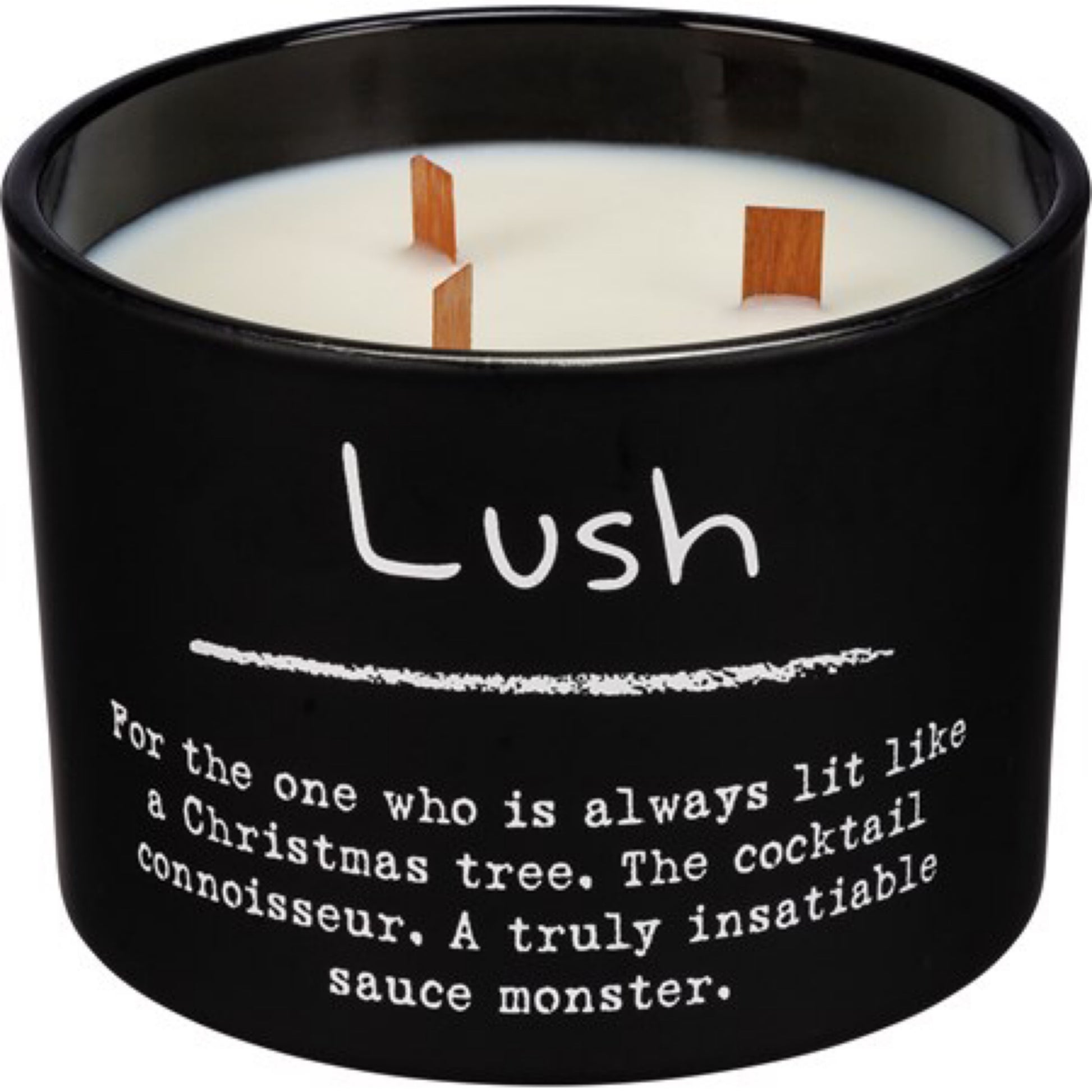 Sea Salt & Sage Lush Black Glass Jar Candle