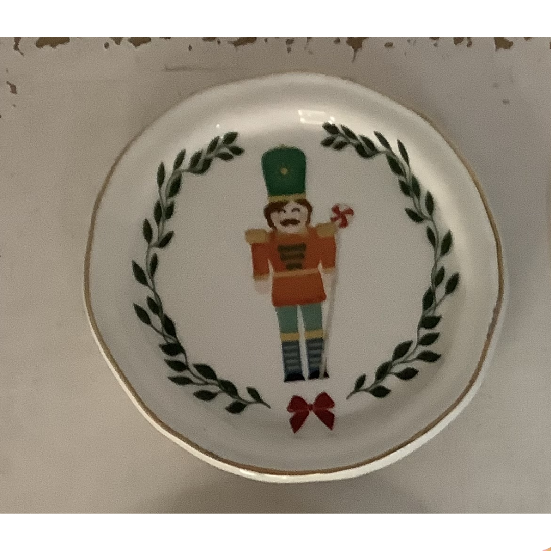 Mud Pie Nutcracker Tidbit Plate