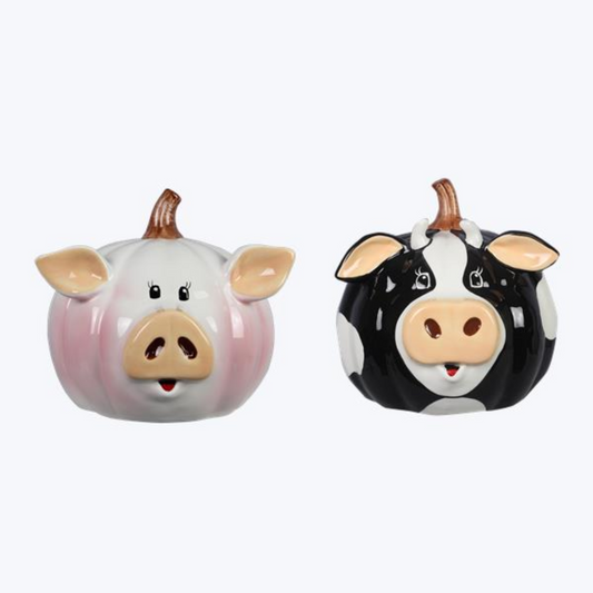 Ceramic Pumpkin Farm Animal Head