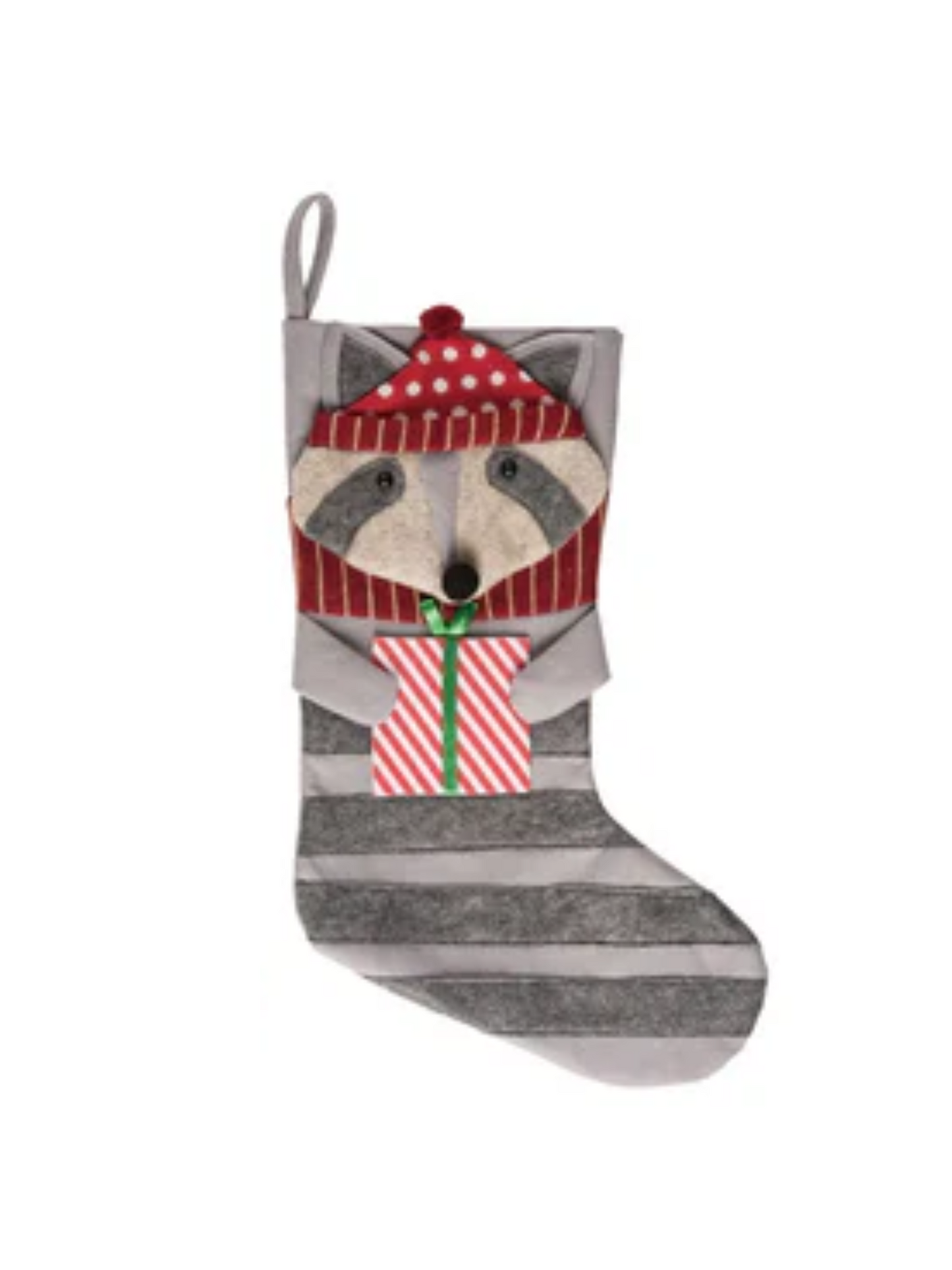 Fabric Woodland Christmas Character Stocking