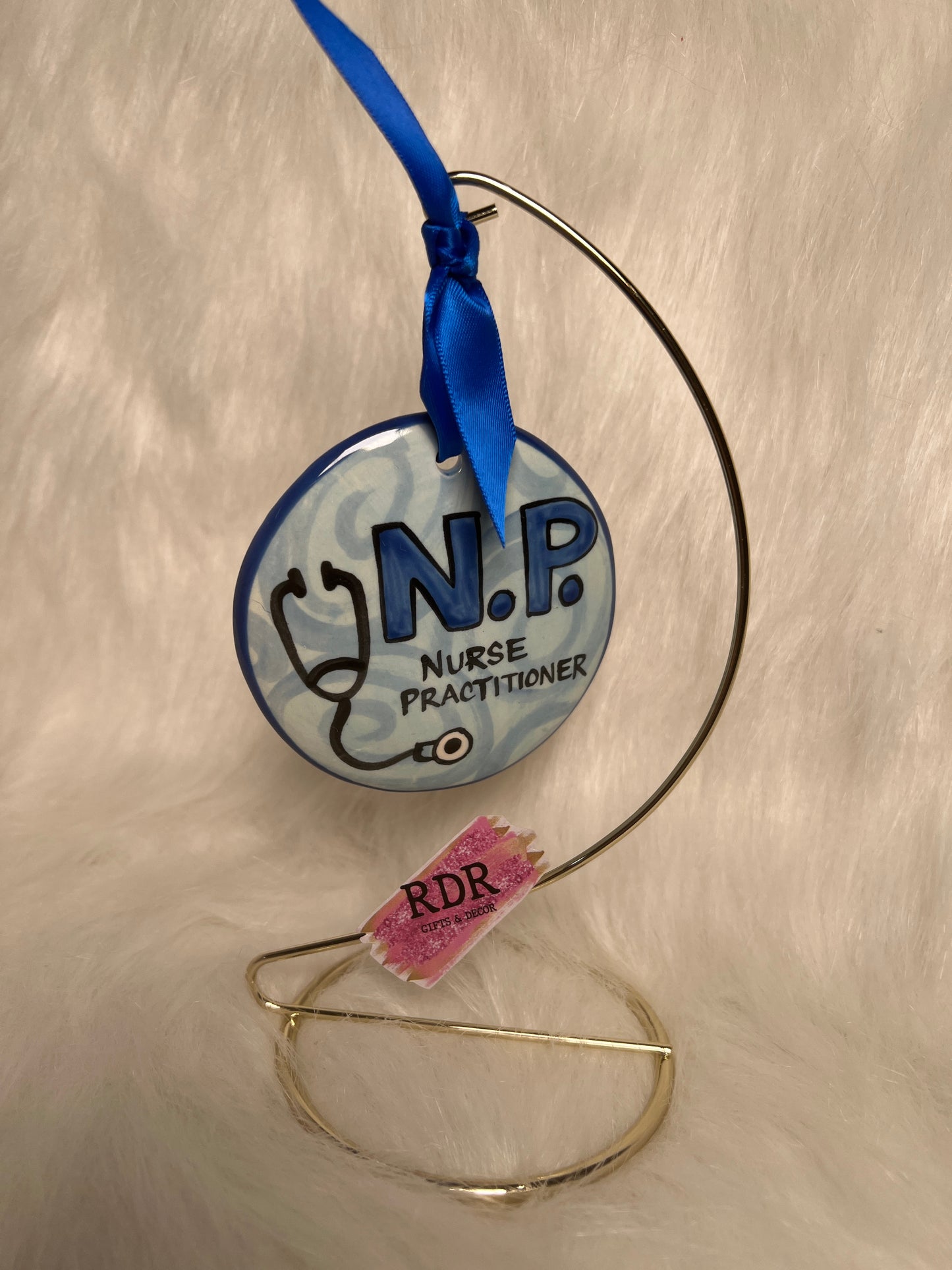 Nola Watkins Health Professionals Round Hand Painted Ornament