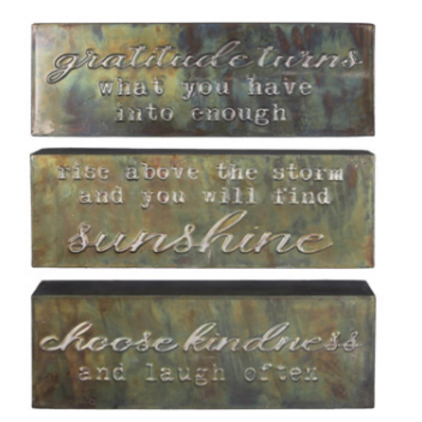 Inspirational Punch Tin Tabletop Signs