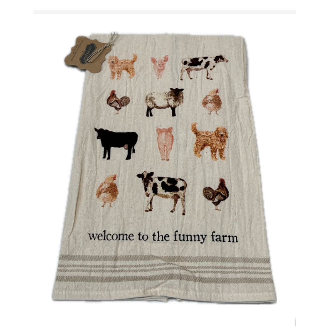 Mud Pie Farm Animals Tea Towel - Thumbnail 2