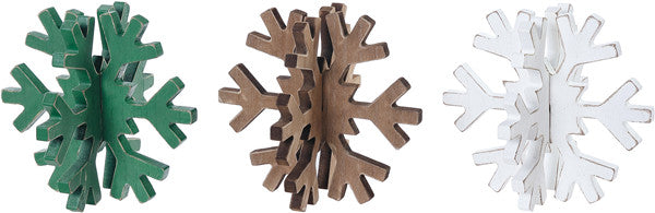 Wooden 3D Snowflake