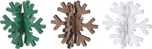 Wooden 3D Snowflake