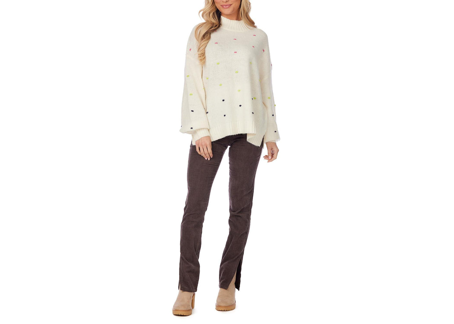 Mud Pie Women Novie Pom Sweater