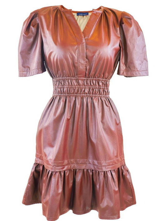 Simply Southern Leather Dress With Ruffle Detail