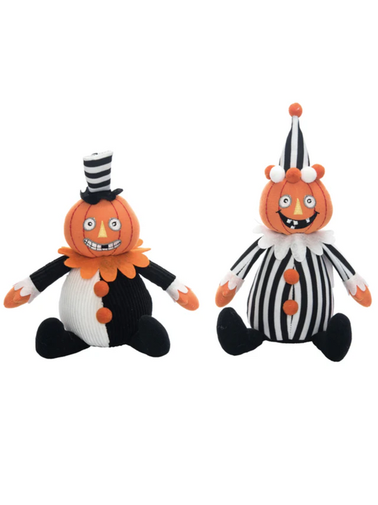 Plush Circus Jack-O-Lantern Sitters