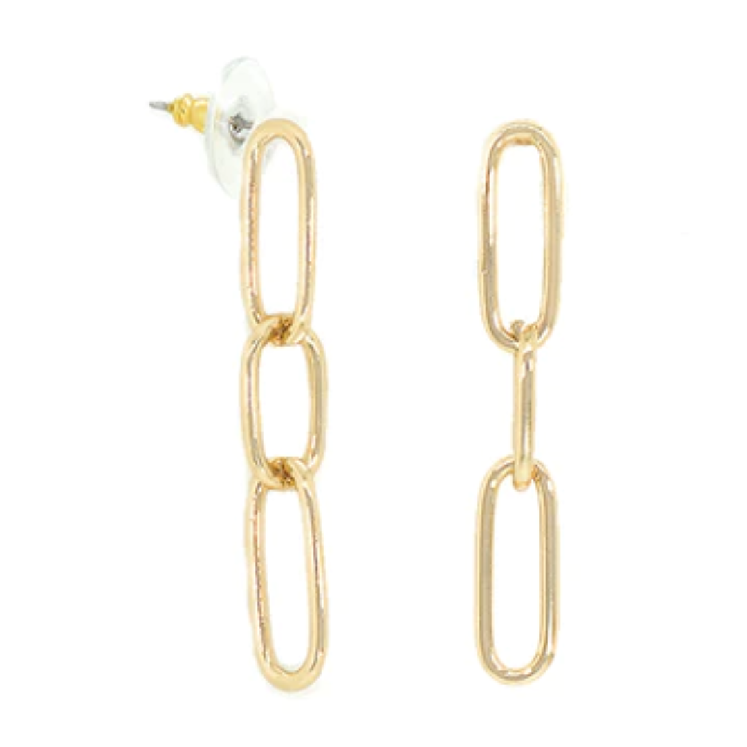 Triple Paper Clip Dangle Earrings