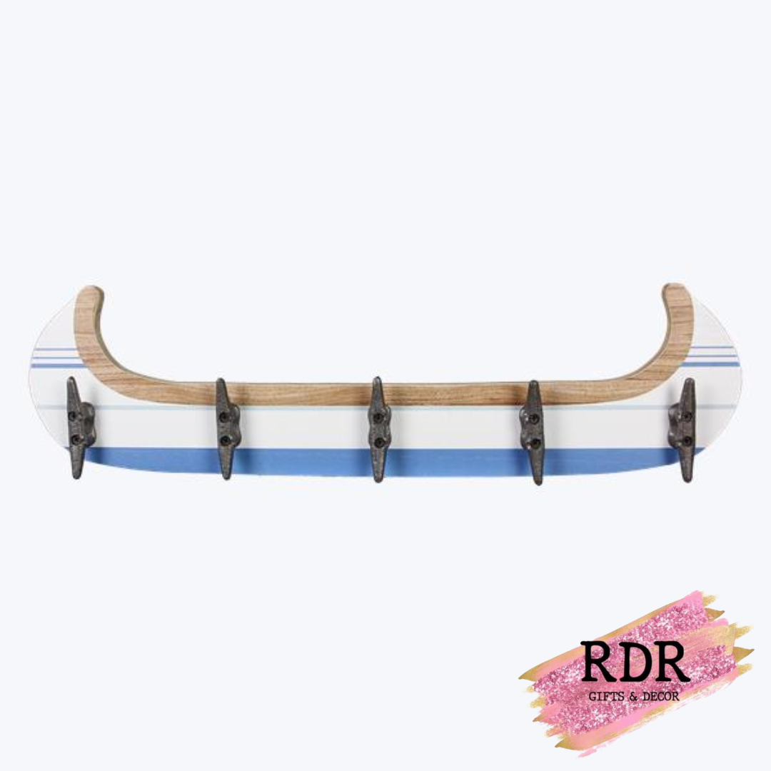 Wood Canoe Shaped Wall Hook