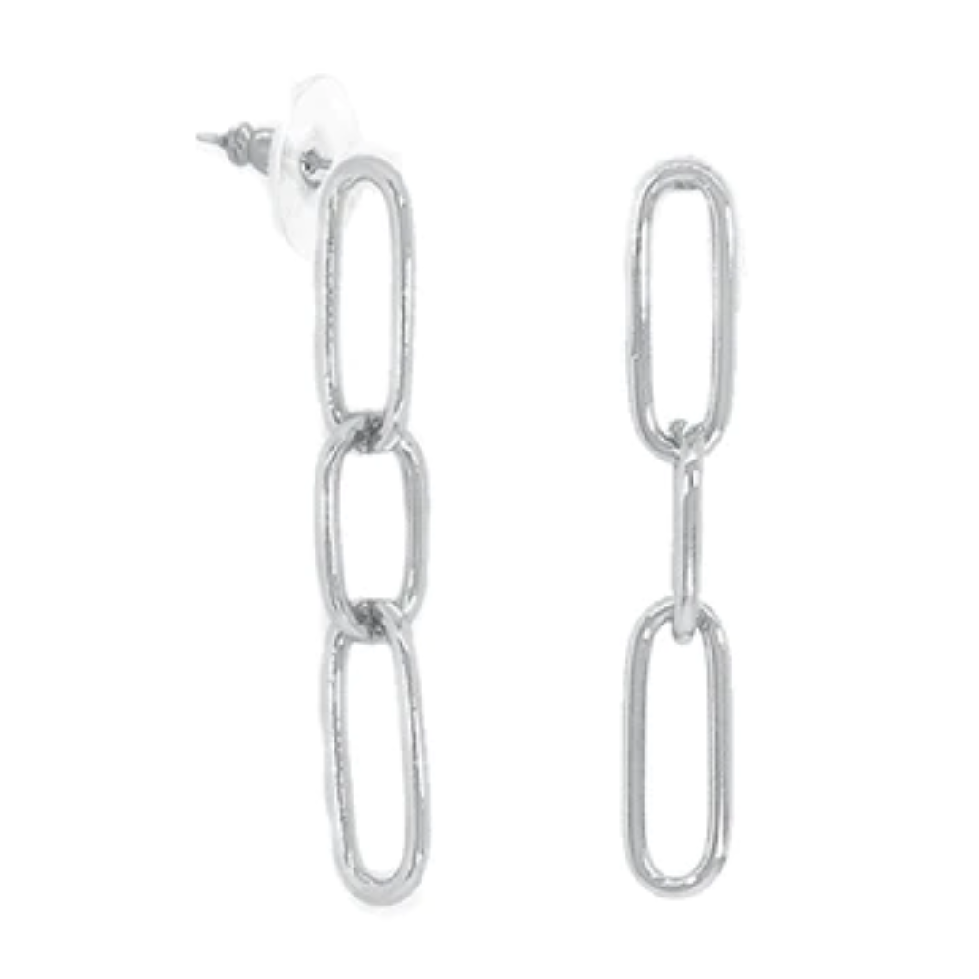 Triple Paper Clip Dangle Earrings