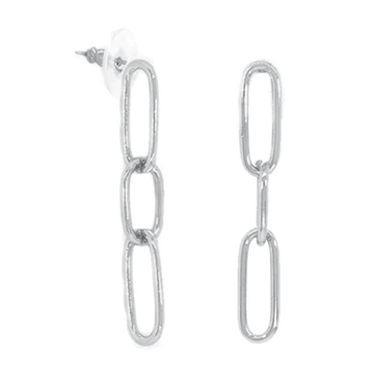 Triple Paper Clip Dangle Earrings