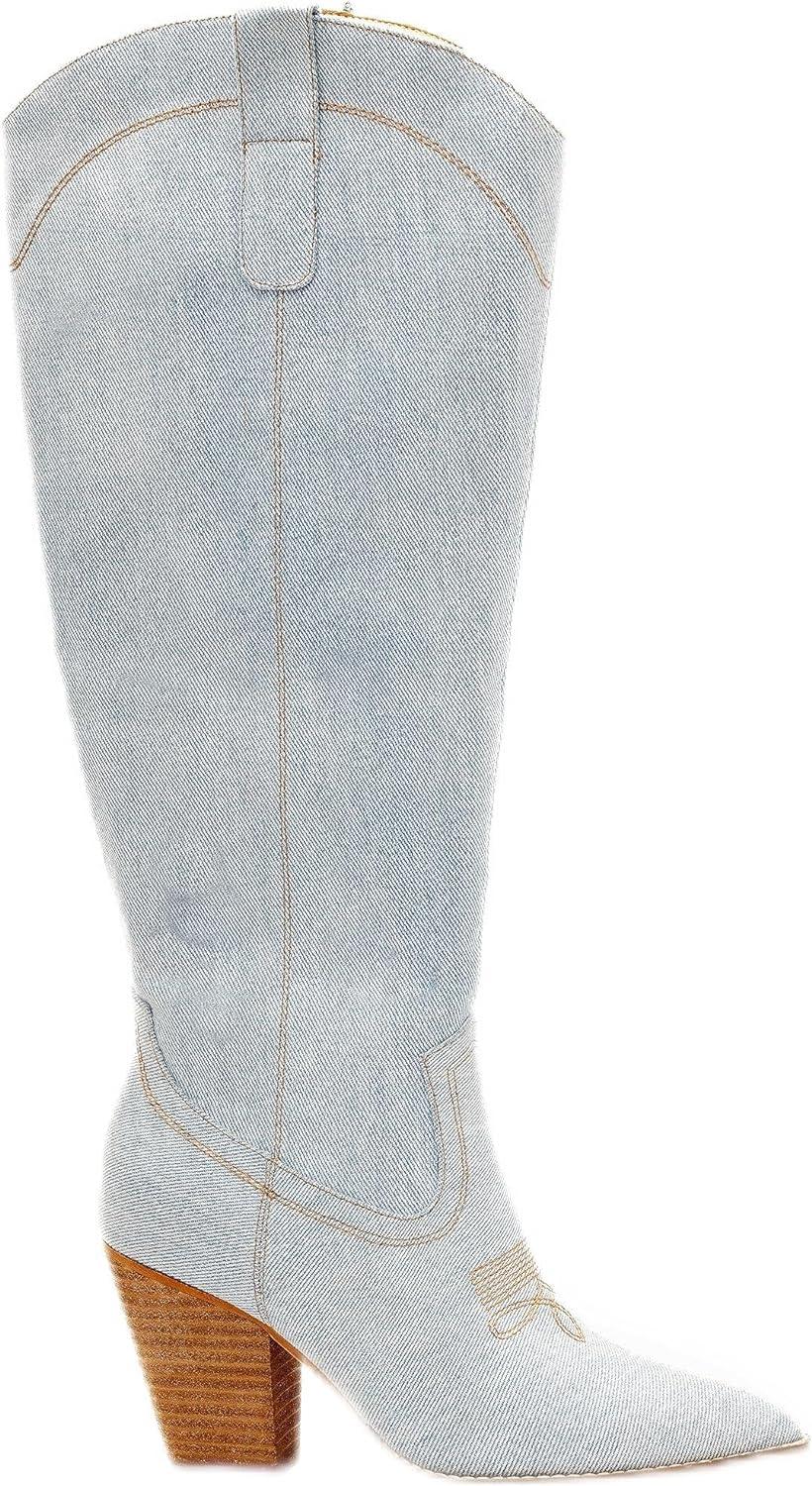 Corkys Unforgetable Light Blue Denim Boots