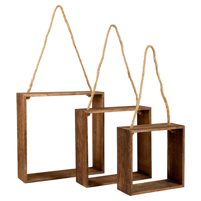 Square Floating Shelf Rope Handle