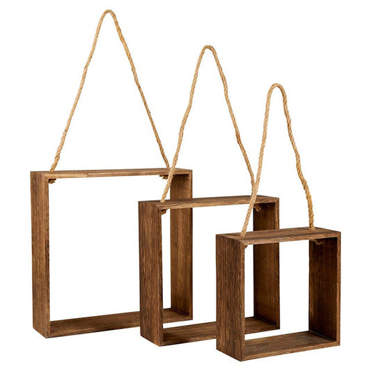 Square Floating Shelf Rope Handle