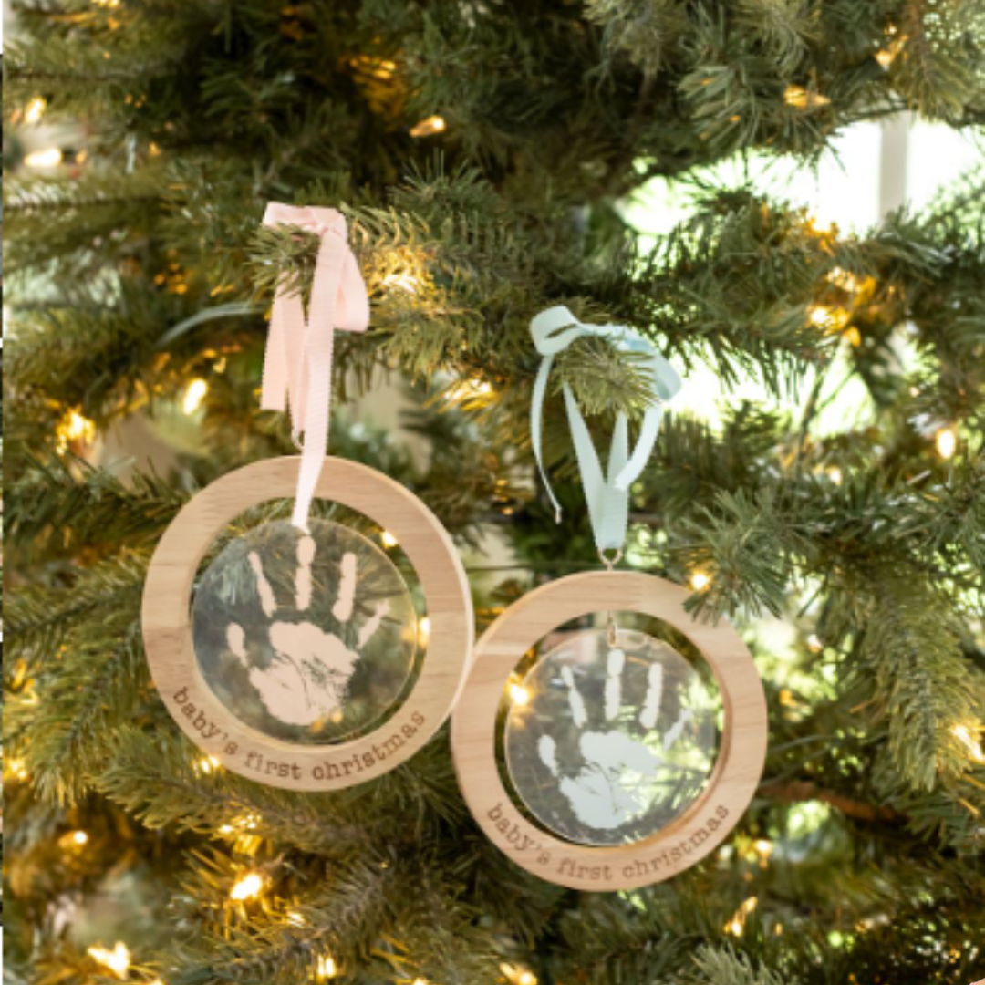 Mud Pie Acrylic Handprint Ornaments