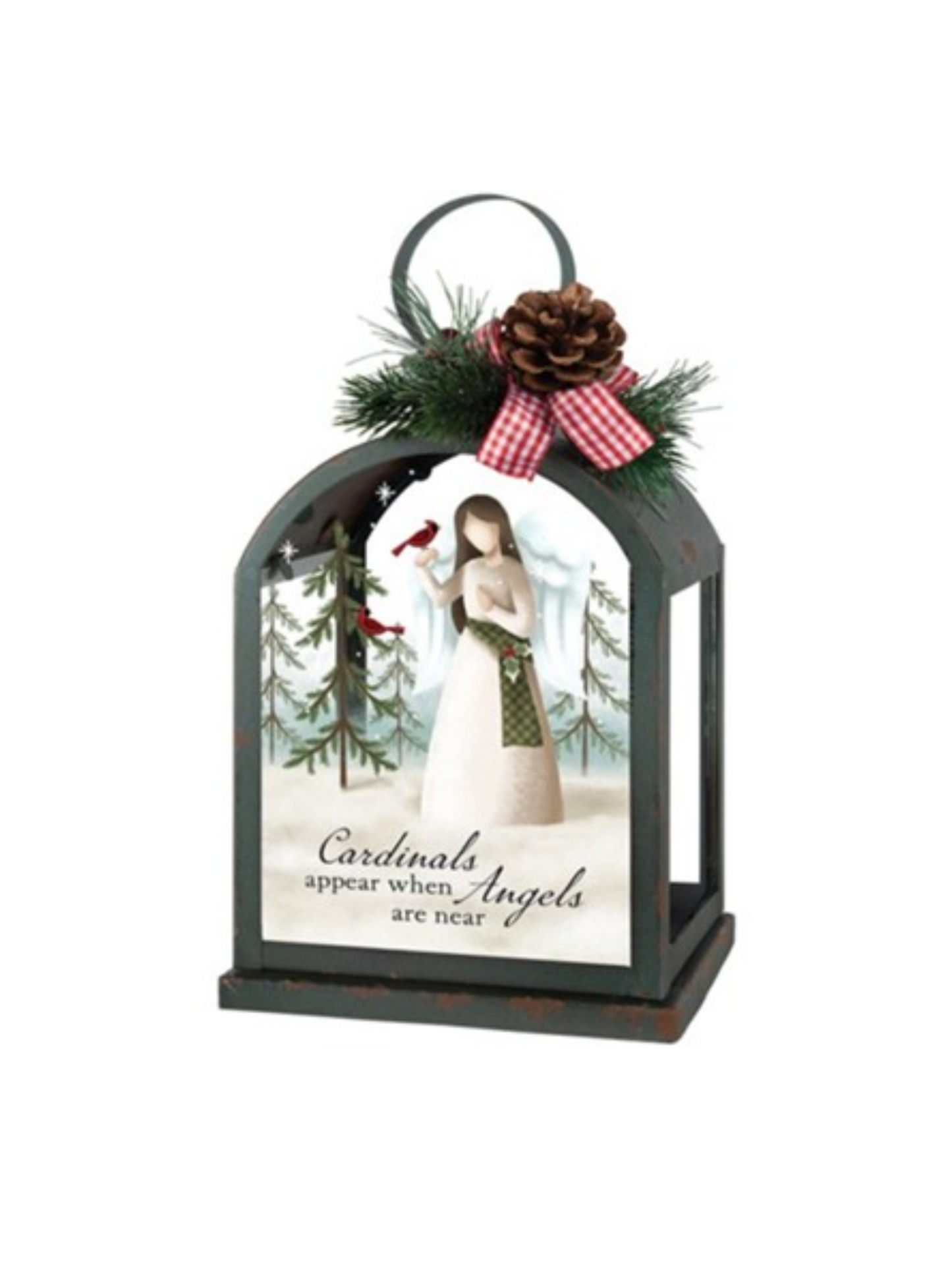 Cardinals Appear Rustic Lantern