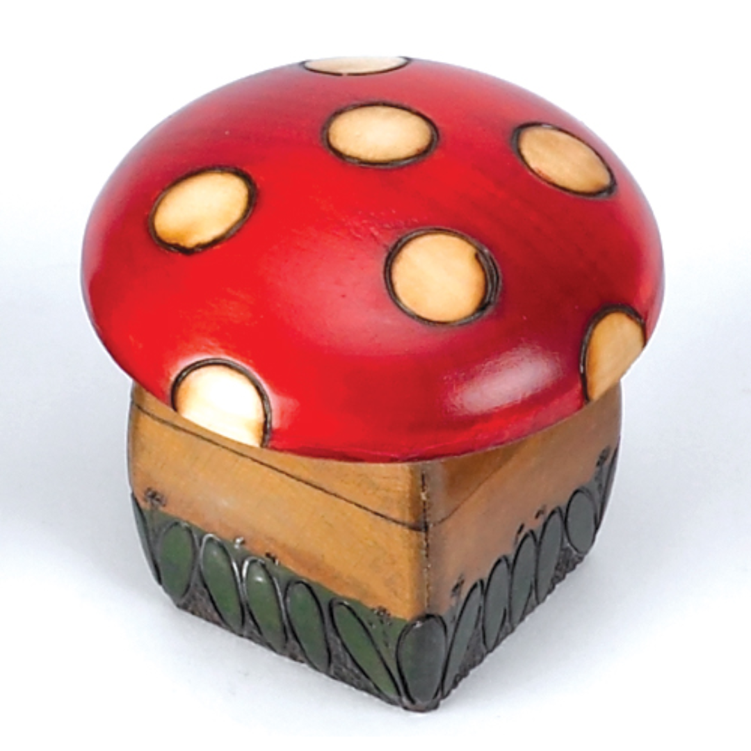 Wooden Mushroom Box
