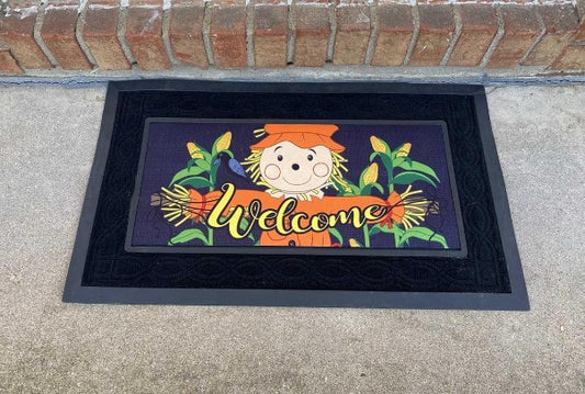 Welcome Scarecrow Doormat Insert