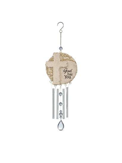 God Has You Cross Wind Chime