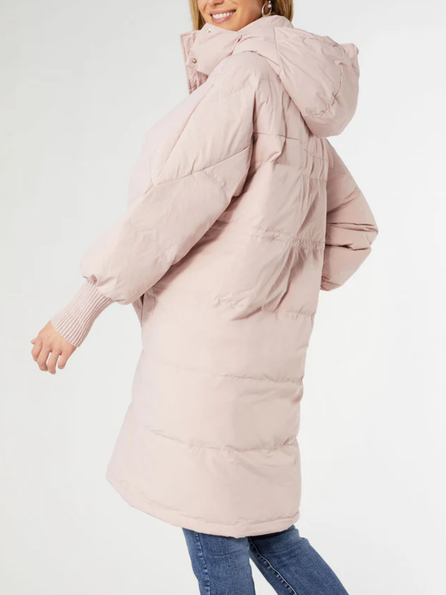 Relaxed Down Puffer Jacket With Hood