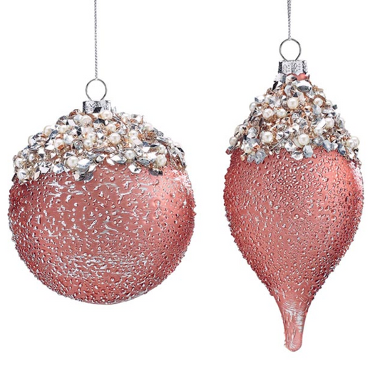 Terracotta Color Glass Ornament