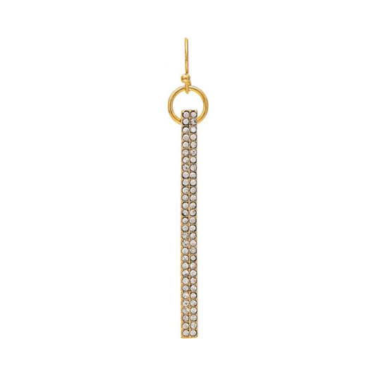 Crystal Pave Bar Drop Earrings