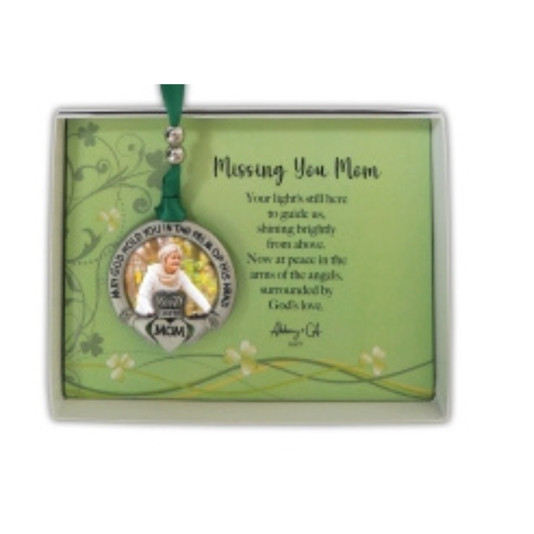 Missing You Claddagh Memorial Photo Ornament