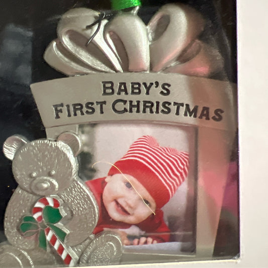 Baby's First Christmas Present Frame Ornament