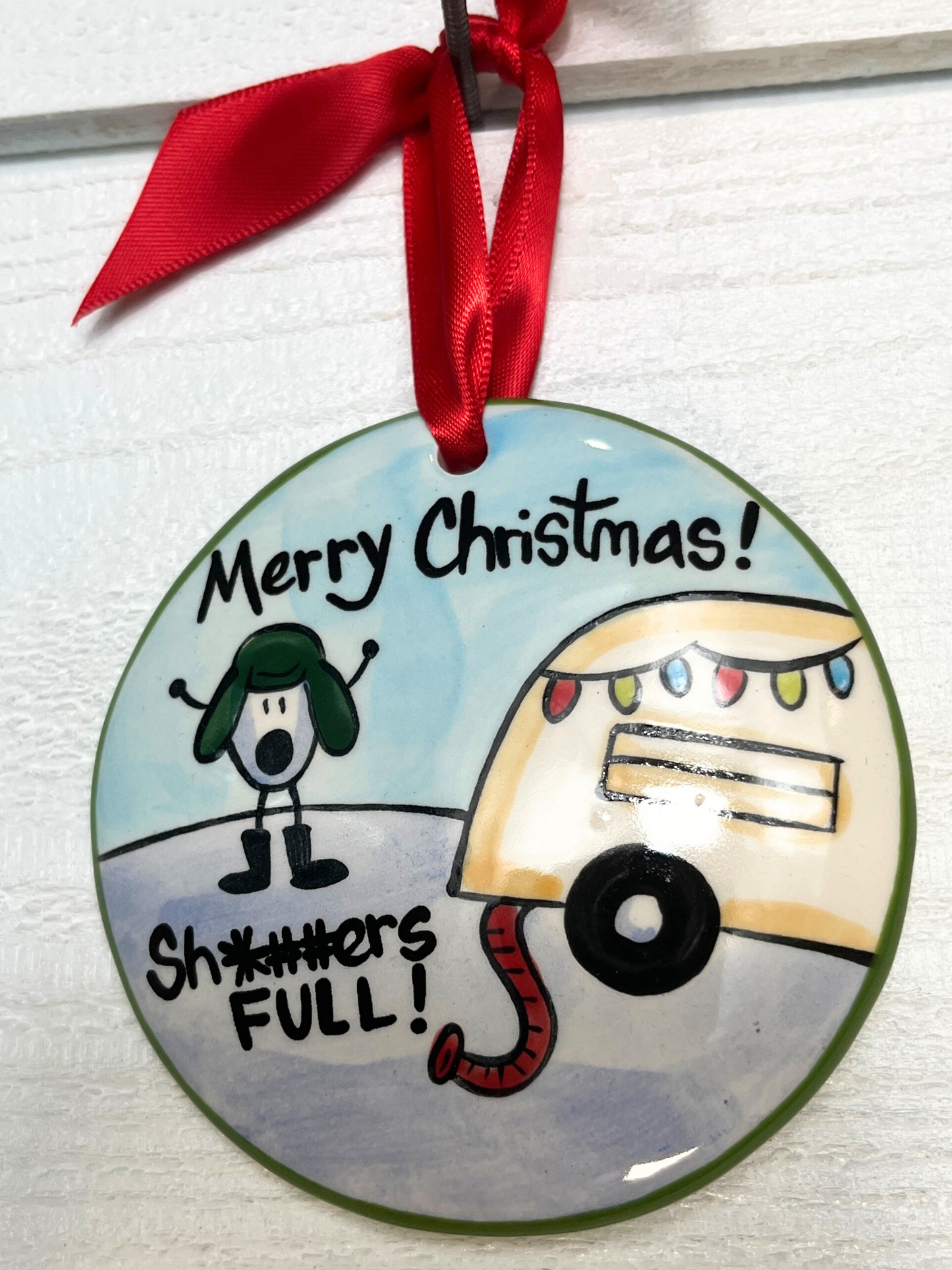 Nola Watkins Fun Round Hand Painted Ornament