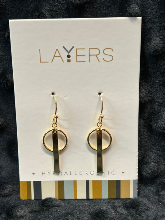 Layers Gold-tone Earrings