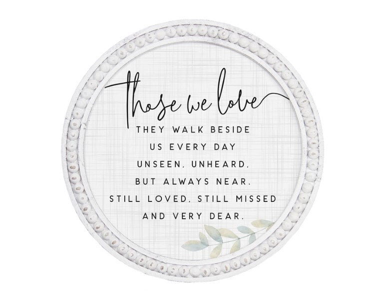 Those We Love Round Bead Inlay Wall Plaque