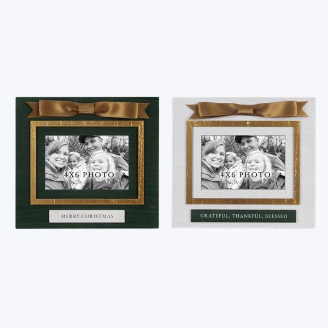 Wood Wintergreen 4x6 Photo Frame with Lift Edge and Word Block