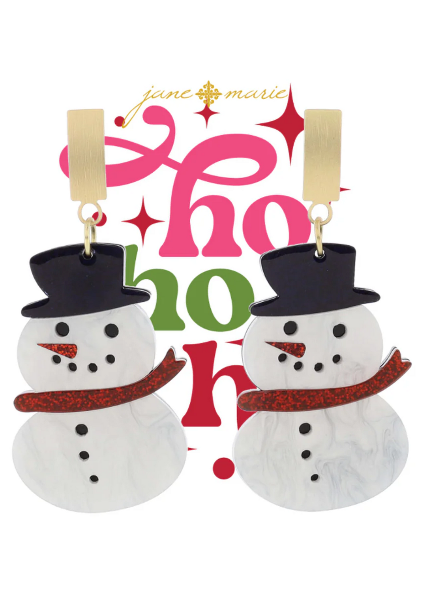 Pearl Snowman Earrings