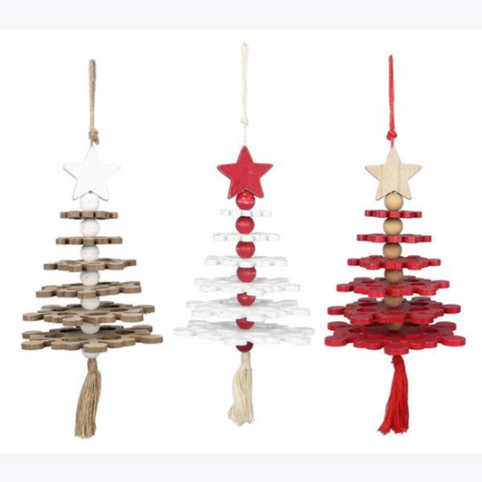 Wood Traditional Christmas Snowflake Tree ornament