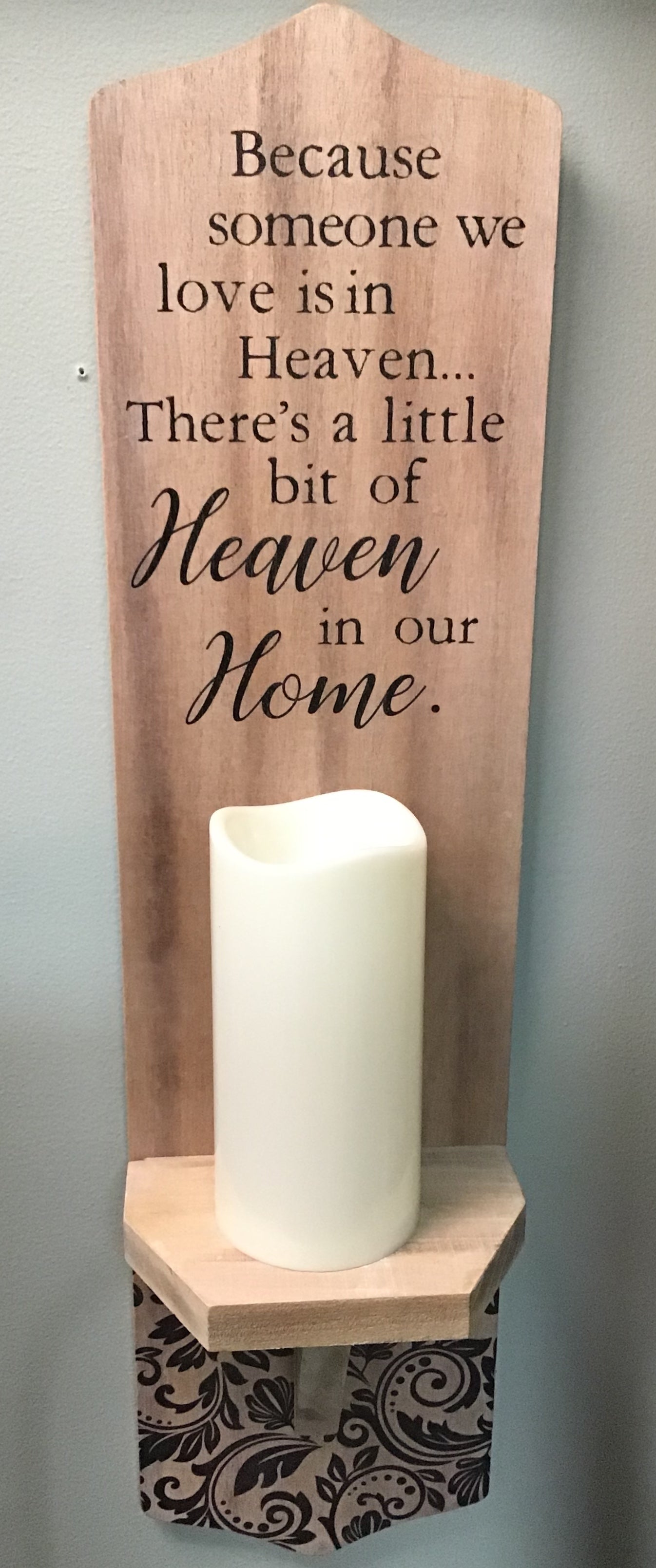 Heaven In Our Home Wall Sconce With Candle