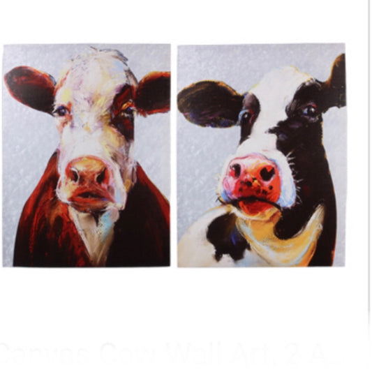 Canvas Cow Print