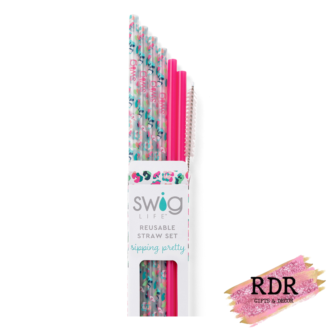 Swig Reusable Straws + Cleaning Brush