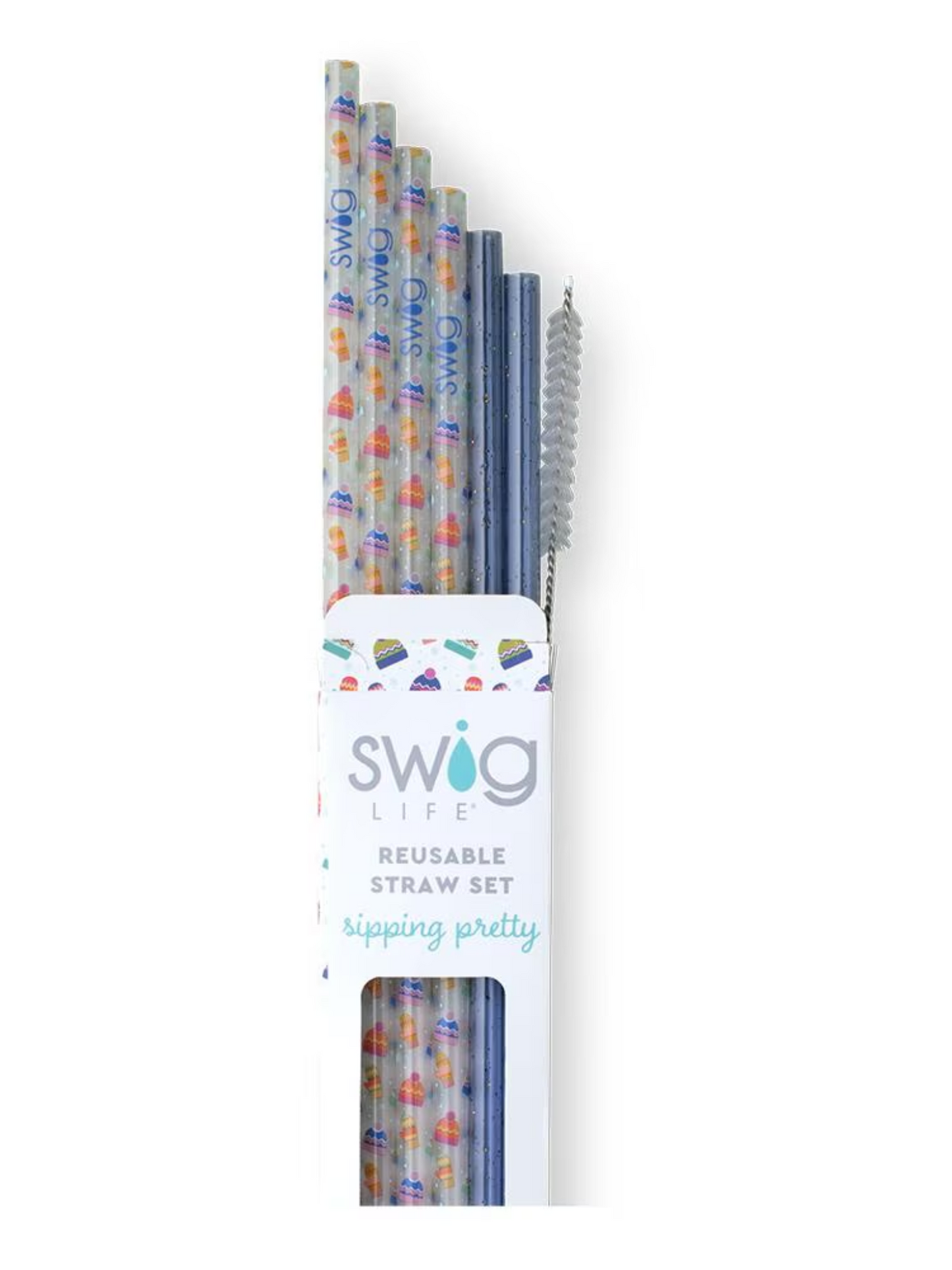 Swig Reusable Straws + Cleaning Brush