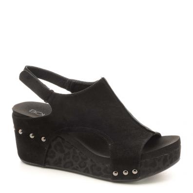 Corkys Carley Black/Leopard Suede