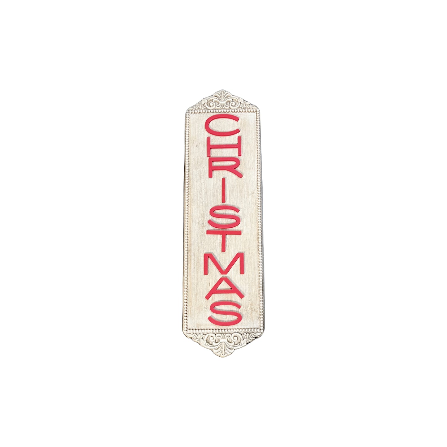 Vertical Christmas Wooden Sign
