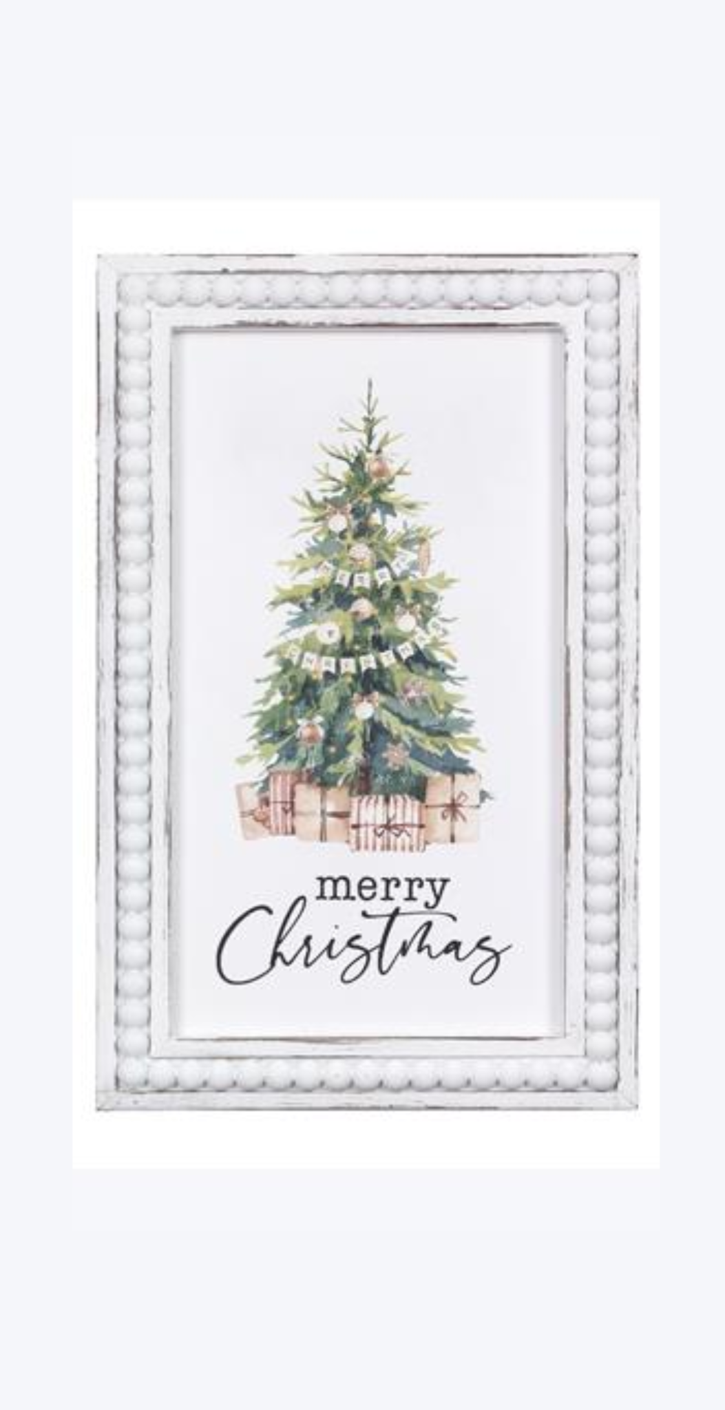 Christmas Wall Decor With White Frame