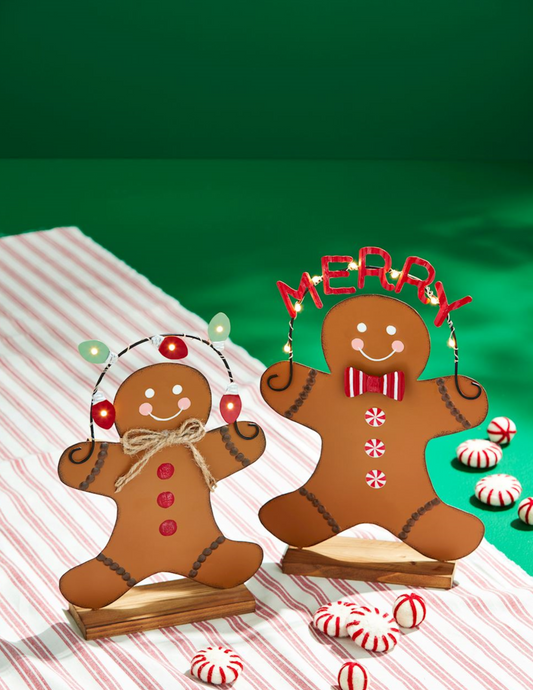 Mud Pie Tin Gingerbread Table Sitters