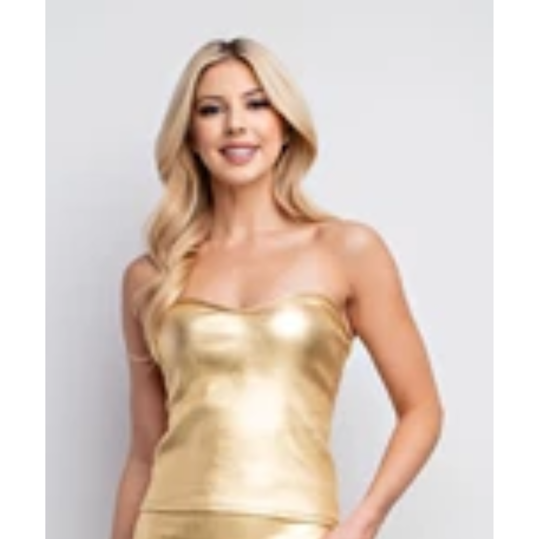 Metallic Bustier Top