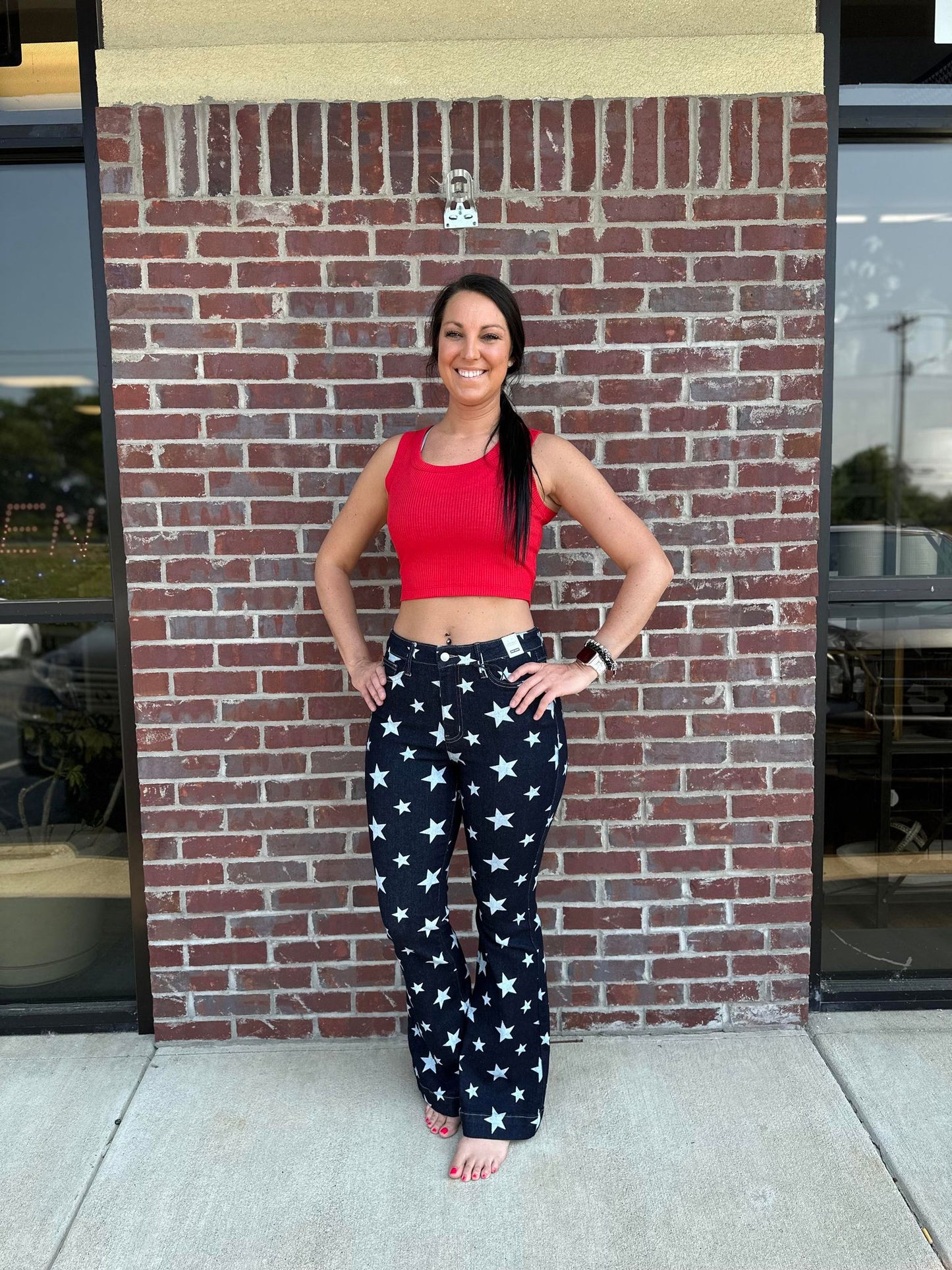 Judy Blue All Over Stars Dark Flare