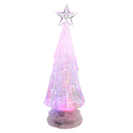Christmas LED Swirl Tri Color Plastic Glitter Tree
